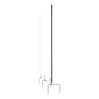 Ghent Clear Partition Extender with Attached Clamp, 48 x 3.88 x 18, Thermoplastic Sheeting