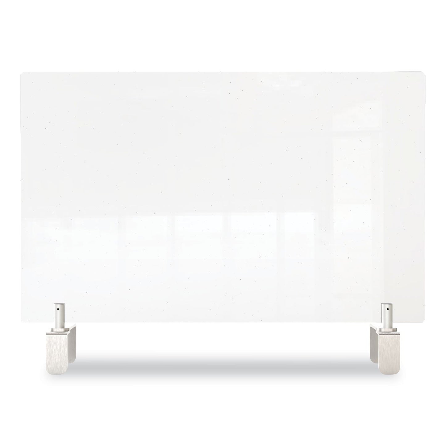 Ghent Clear Partition Extender with Attached Clamp, 42 x 3.88 x 18, Thermoplastic Sheeting