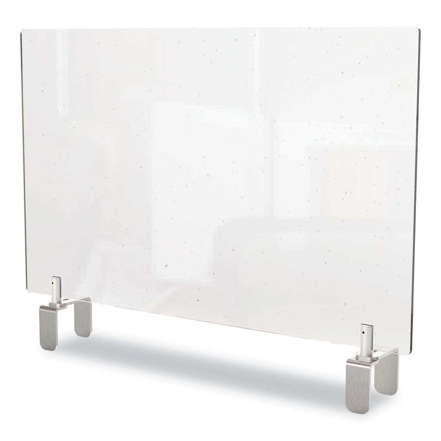 Ghent Clear Partition Extender with Attached Clamp, 29 x 3.88 x 30, Thermoplastic Sheeting