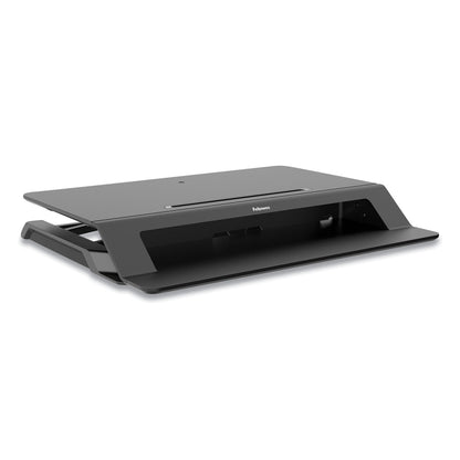 Fellowes Lotus LT Sit-Stand Workstation, 34.38" x 28.38" x 7.62", Black