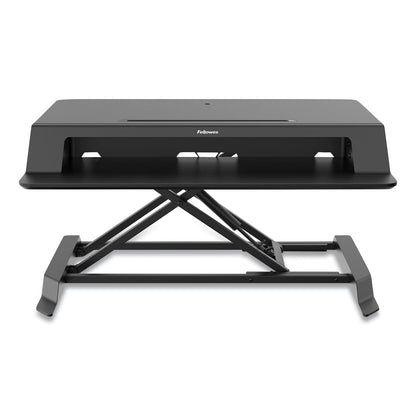 Fellowes Lotus LT Sit-Stand Workstation, 34.38" x 28.38" x 7.62", Black