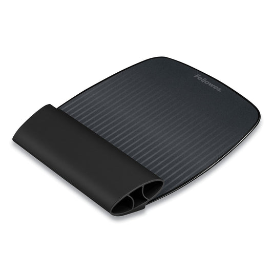 Fellowes I-Spire Wrist Rocker Mouse Pad with Wrist Rest, 7.81 x 10, Black/Gray
