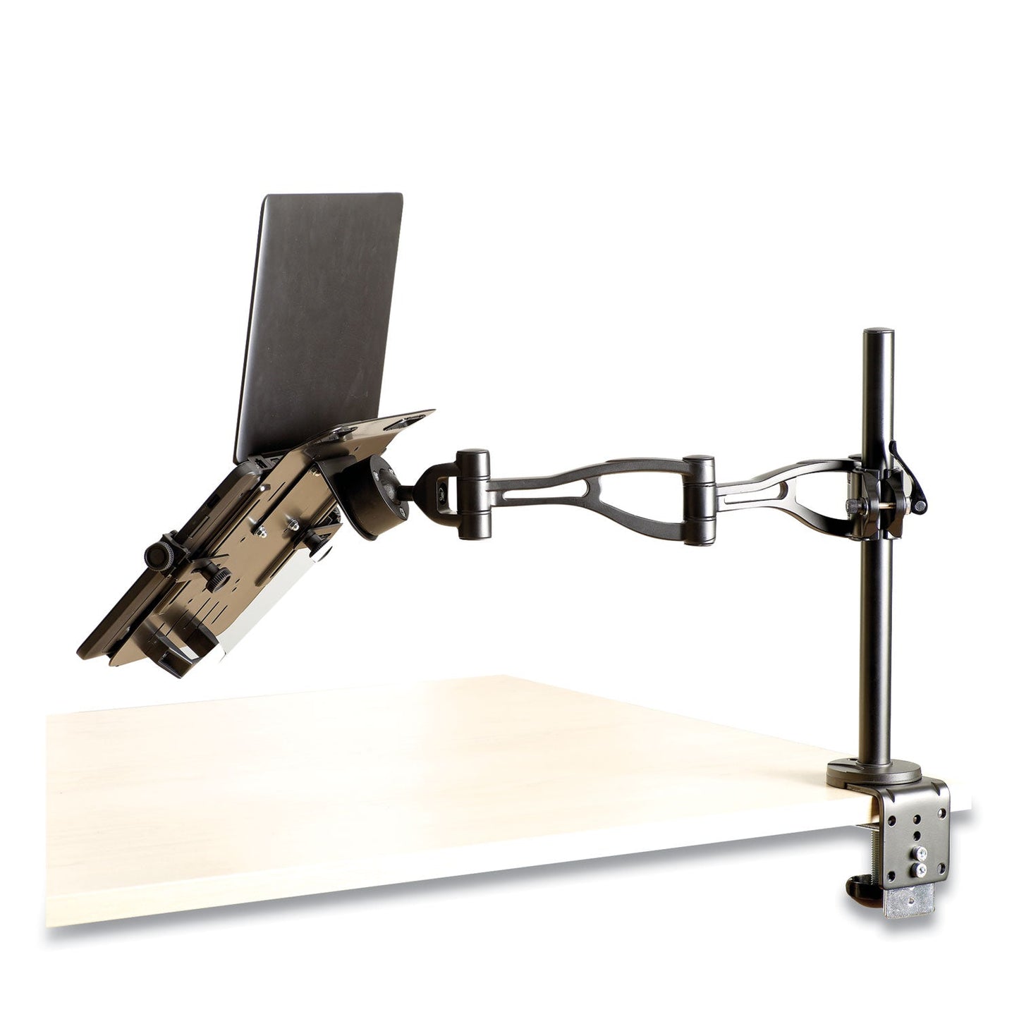 Fellowes Professional Series Depth Adjustable Monitor Arm, 360 Degree Rotation, 37 Degree Tilt, 360 Degree Pan, Black, Supports 24 lb
