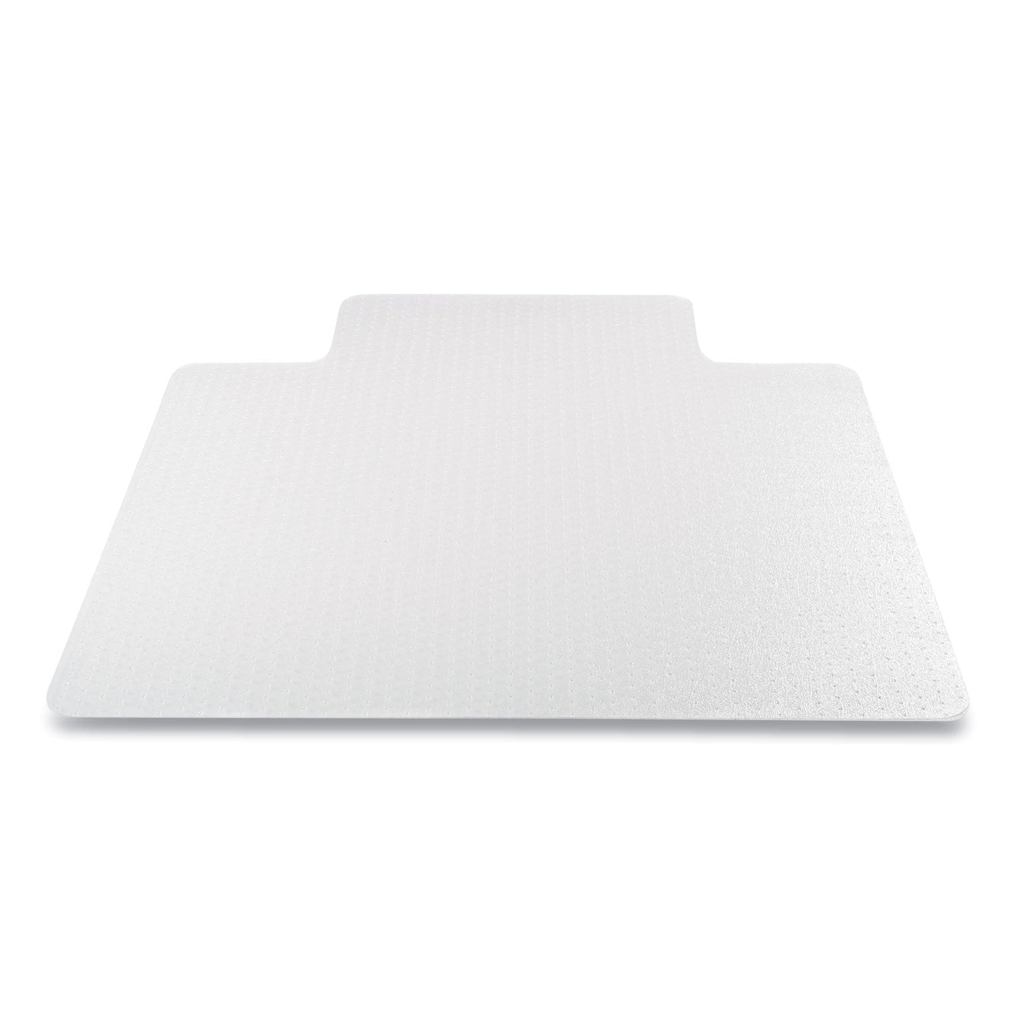 deflecto Antimicrobial Chair Mat, Medium Pile Carpet, 48 x 36, Lipped, Clear