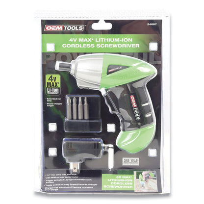 OEMTOOLS 4 V Max. Li-ion Cordless Screwdriver, 230 RPM