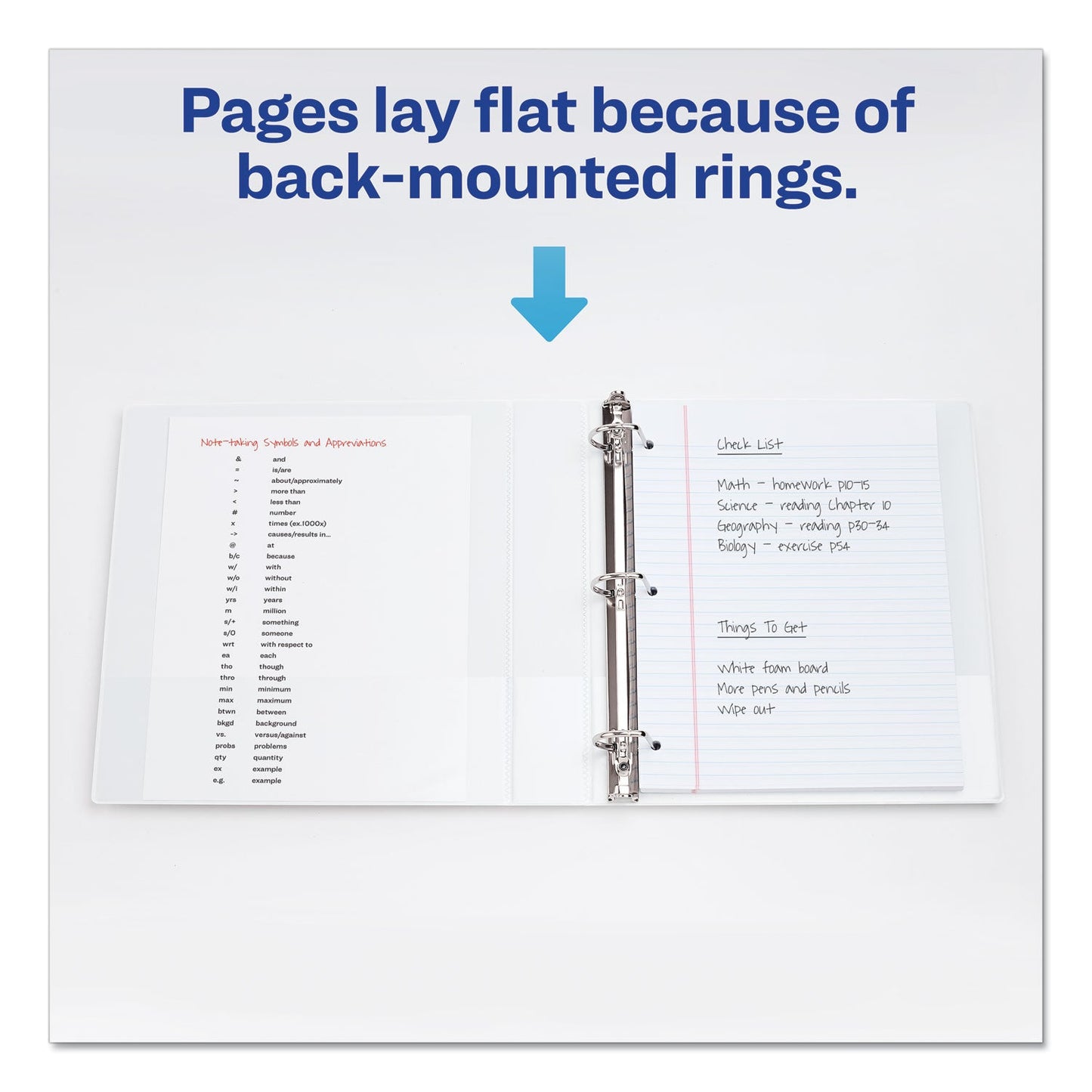 Avery Durable View Binder with DuraHinge and EZD Rings, 3 Rings, 4" Capacity, 11 x 8.5, White, (9801)