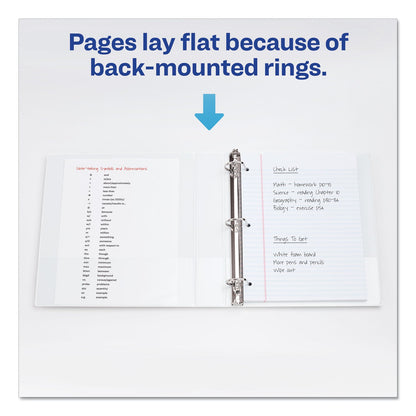 Avery Durable View Binder with DuraHinge and EZD Rings, 3 Rings, 4" Capacity, 11 x 8.5, White, (9801)