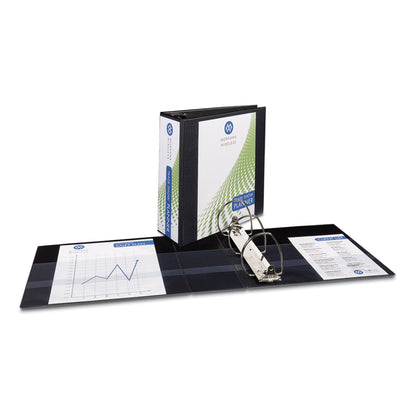 Avery Durable View Binder with DuraHinge and EZD Rings, 3 Rings, 4" Capacity, 11 x 8.5, Black, (9800)