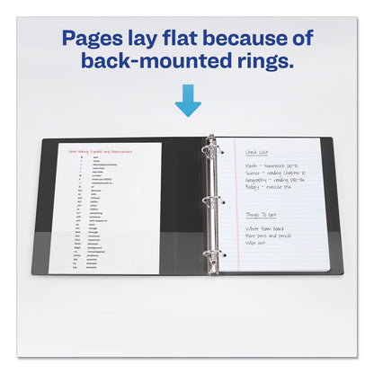 Avery Durable View Binder with DuraHinge and EZD Rings, 3 Rings, 3" Capacity, 11 x 8.5, Black, (9700)
