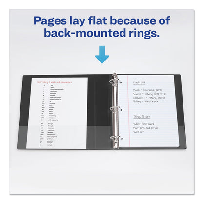 Avery Durable View Binder with DuraHinge and EZD Rings, 3 Rings, 1.5" Capacity, 11 x 8.5, Black, (9400)