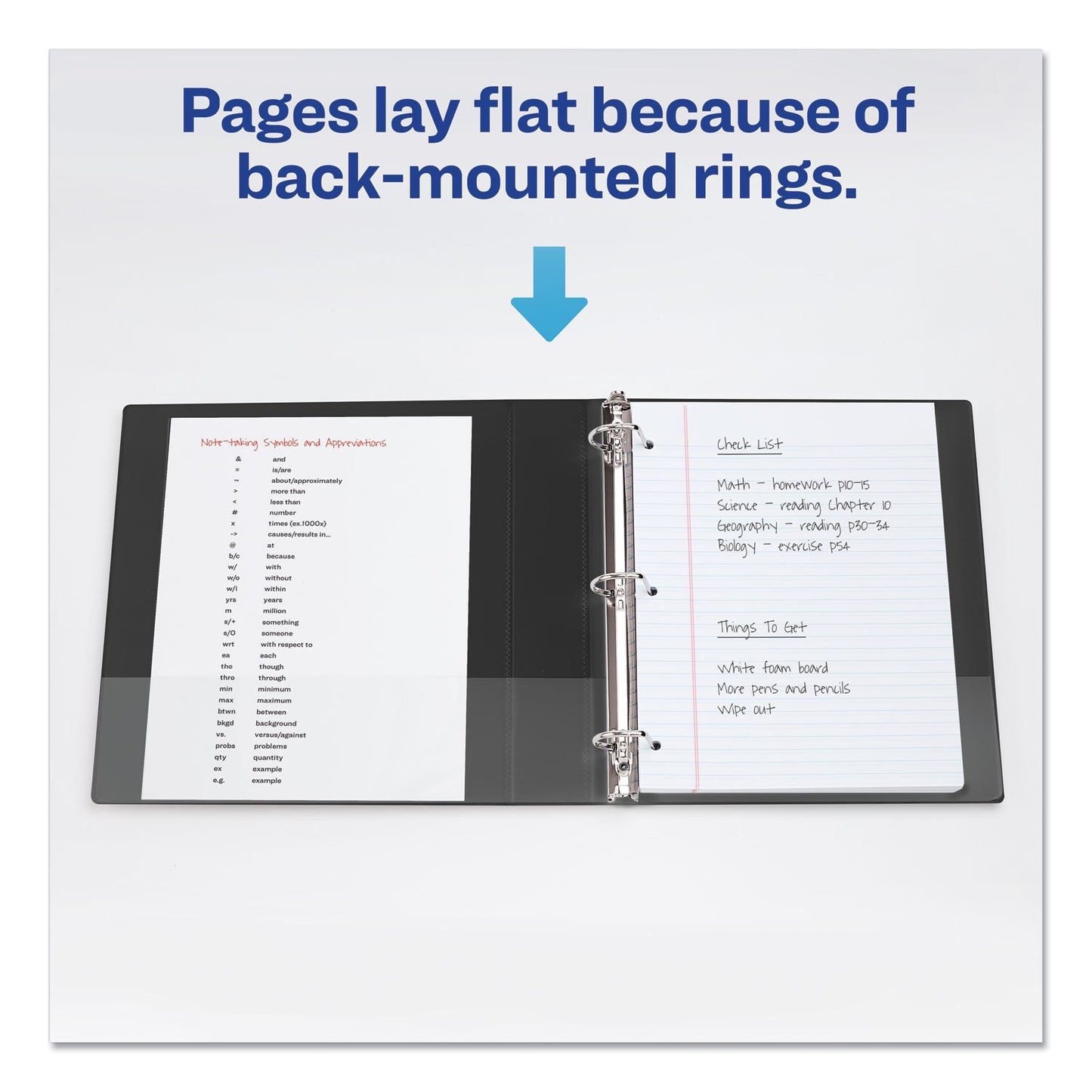 Avery Durable View Binder with DuraHinge and Slant Rings, 3 Rings, 2" Capacity, 11 x 8.5, Blue
