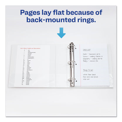Avery Durable View Binder with DuraHinge and Slant Rings, 3 Rings, 2" Capacity, 11 x 8.5, White, 4/Pack