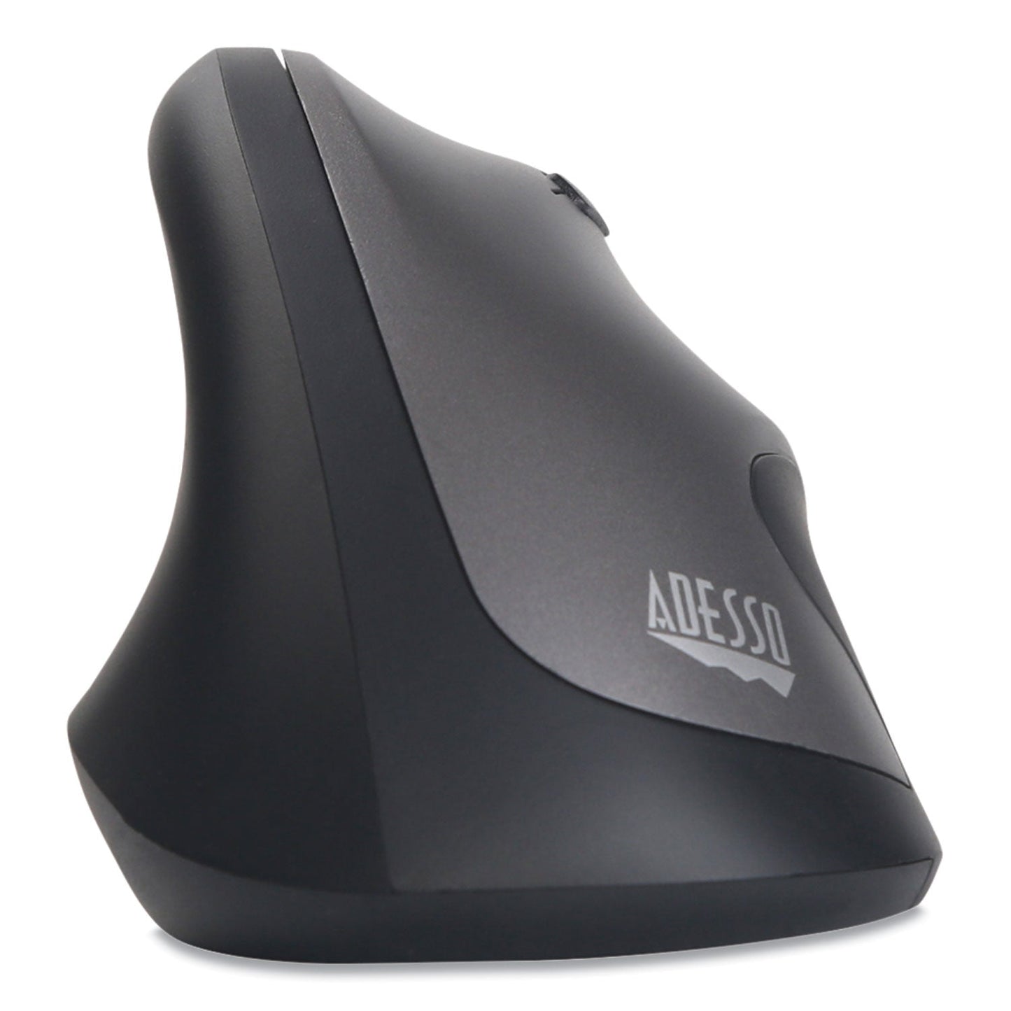 Adesso iMouse A20 Antimicrobial Vertical Wireless Mouse, 2.4 GHz Frequency/33 ft Wireless Range, Right Hand Use, Black/Granite