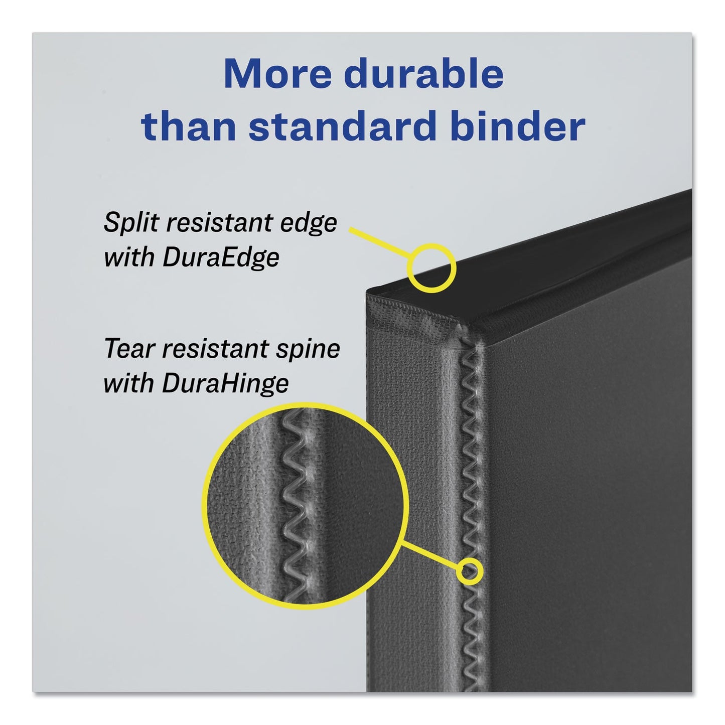Avery Durable Non-View Binder with DuraHinge and Slant Rings, 3 Rings, 1" Capacity, 11 x 8.5, Blue