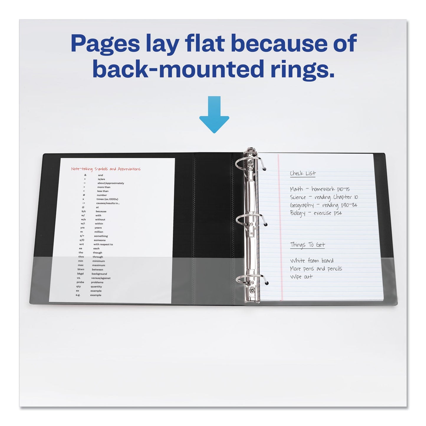 Avery Durable Non-View Binder with DuraHinge and EZD Rings, 3 Rings, 3" Capacity, 11 x 8.5, Black, (8702)