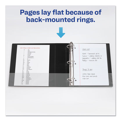 Avery Durable Non-View Binder with DuraHinge and EZD Rings, 3 Rings, 3" Capacity, 11 x 8.5, Black, (8702)