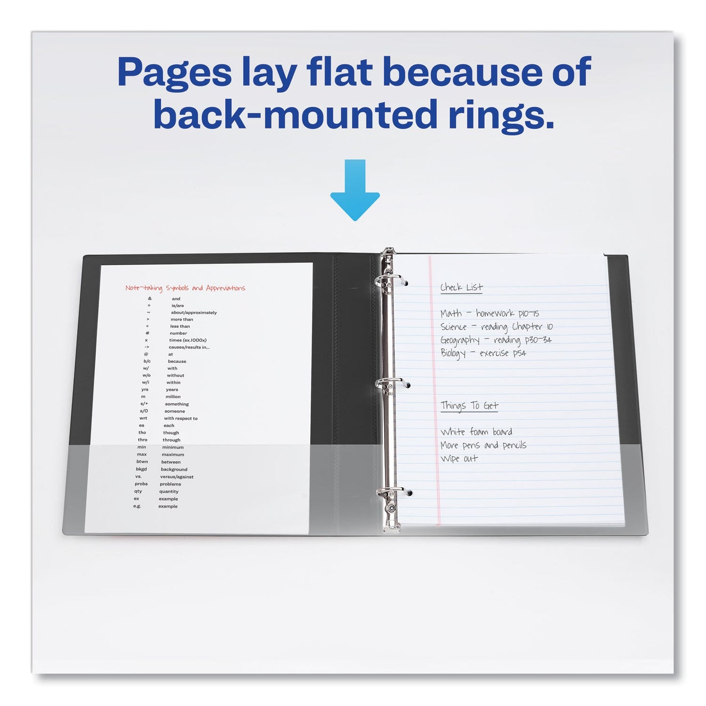 Avery Durable Non-View Binder with DuraHinge and EZD Rings, 3 Rings, 5" Capacity, 11 x 8.5, Black, (7901)