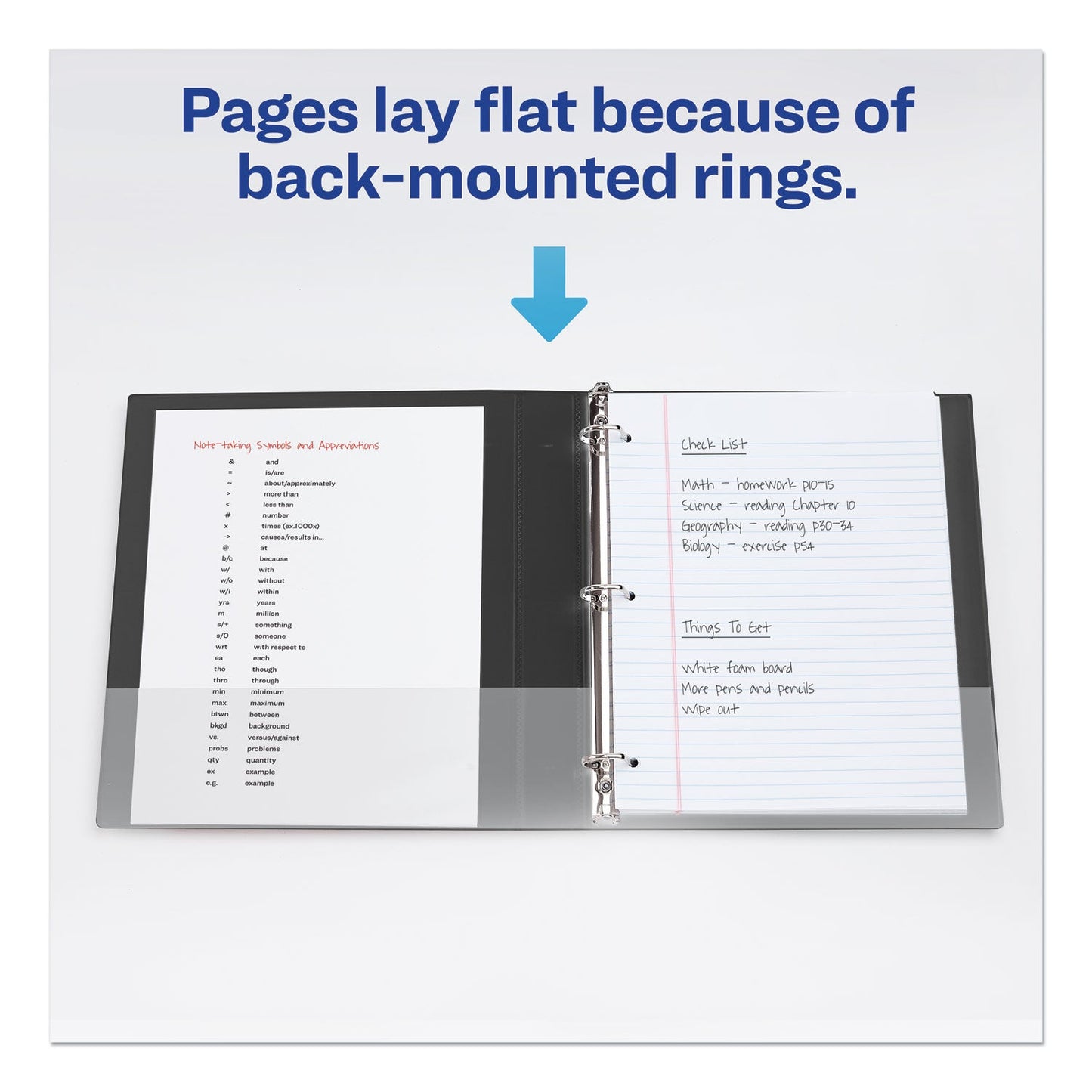 Avery Durable Non-View Binder with DuraHinge and Slant Rings, 3 Rings, 1" Capacity, 11 x 8.5, Black