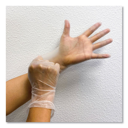 GN1 Single Use Vinyl Glove, Clear, Large, 100/Box, 10 Boxes/Carton