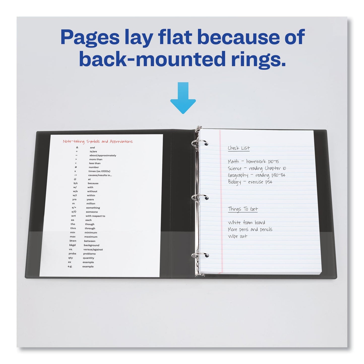 Avery Showcase Economy View Binder with Round Rings, 3 Rings, 1" Capacity, 11 x 8.5, Black