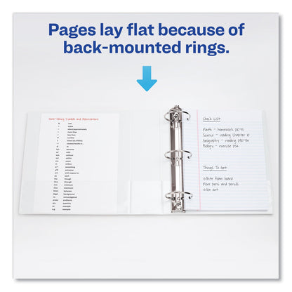 Avery Showcase Economy View Binder with Round Rings, 3 Rings, 1" Capacity, 11 x 8.5, White