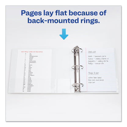 Avery Showcase Economy View Binder with Round Rings, 3 Rings, 0.5" Capacity, 11 x 8.5, White