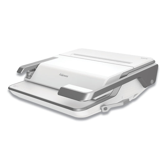 Fellowes Lyra 3-in-1 Binding Center, 300 Sheets, 16.63 x 15.62 x 6.03, White/Gray