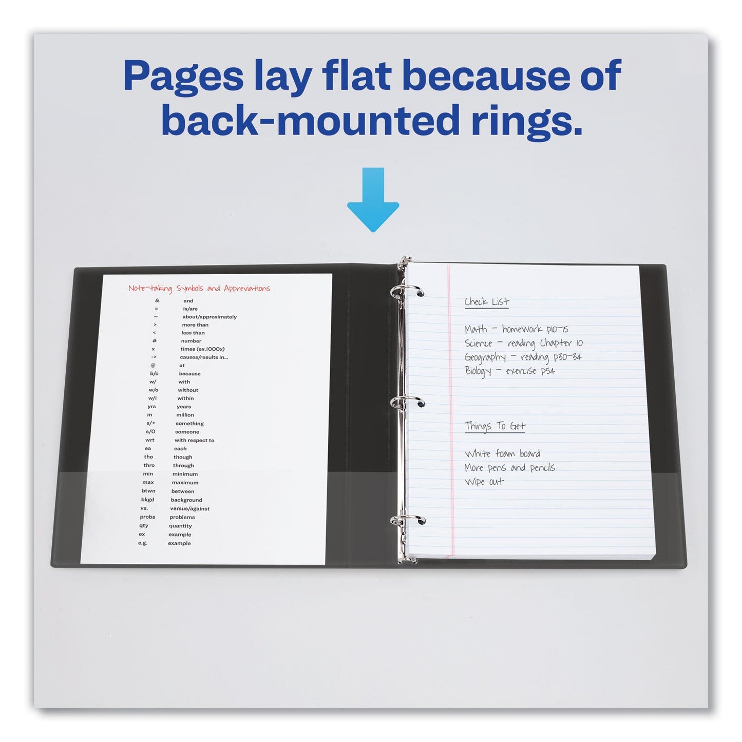 Avery Economy Non-View Binder with Round Rings, 3 Rings, 3" Capacity, 11 x 8.5, Black, (4601)