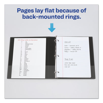 Avery Economy Non-View Binder with Round Rings, 3 Rings, 2" Capacity, 11 x 8.5, Black, (3501)