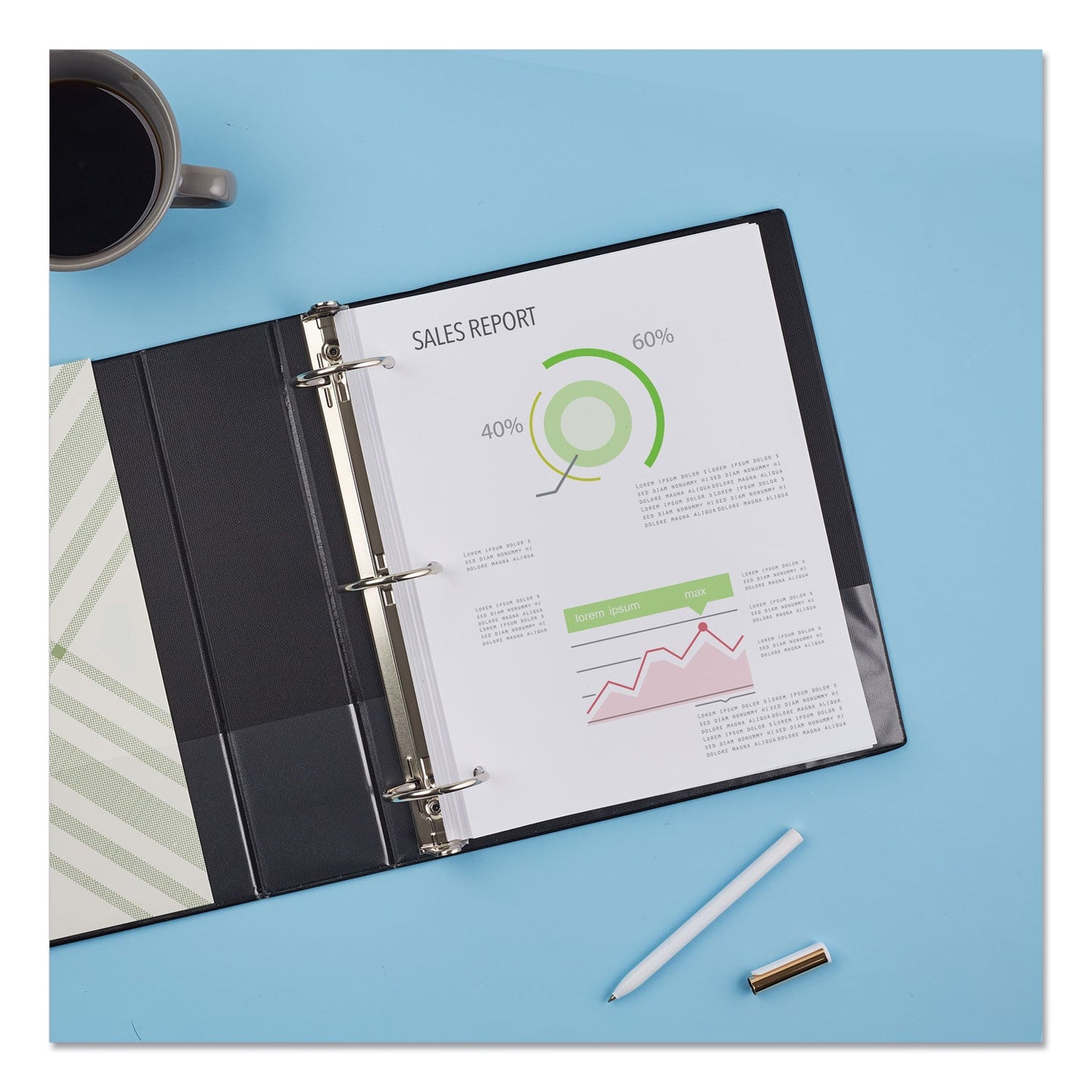 Avery Economy Non-View Binder with Round Rings, 3 Rings, 2" Capacity, 11 x 8.5, Black, (3501)