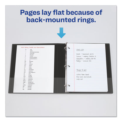 Avery Economy View Binder with Round Rings , 3 Rings, 2" Capacity, 11 x 8.5, Black, (5730)