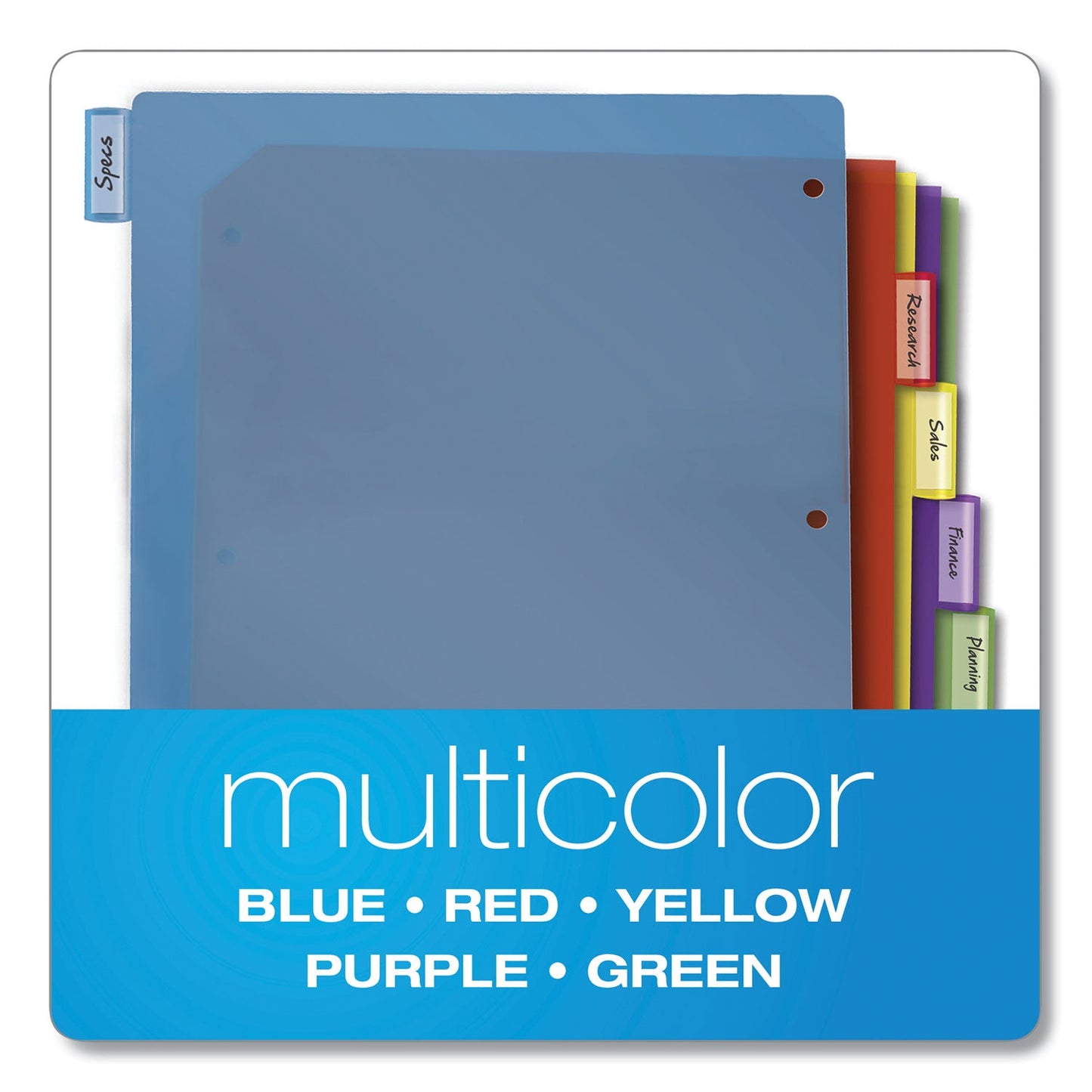 Cardinal Poly Index Dividers, 8-Tab, 11 x 8.5, Assorted, 4 Sets
