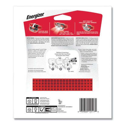 Energizer LED Headlight, 3 AAA Batteries (Included), Red