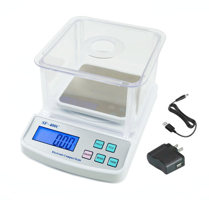 Ounce and Gram Scale 0.01g Accuracy Electronic Balance Digital Scale Digital Balance Lab Balance 600g – Windshield USB Charger AC DC Adapter Included