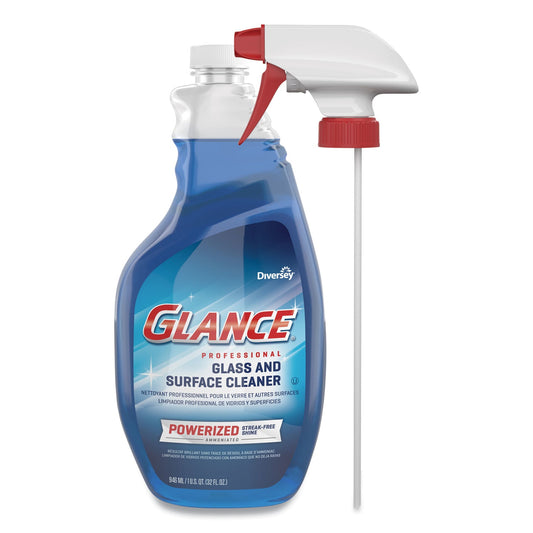 Diversey Glance Powerized Glass and Surface Cleaner, Liquid, 32 oz, 4/Carton