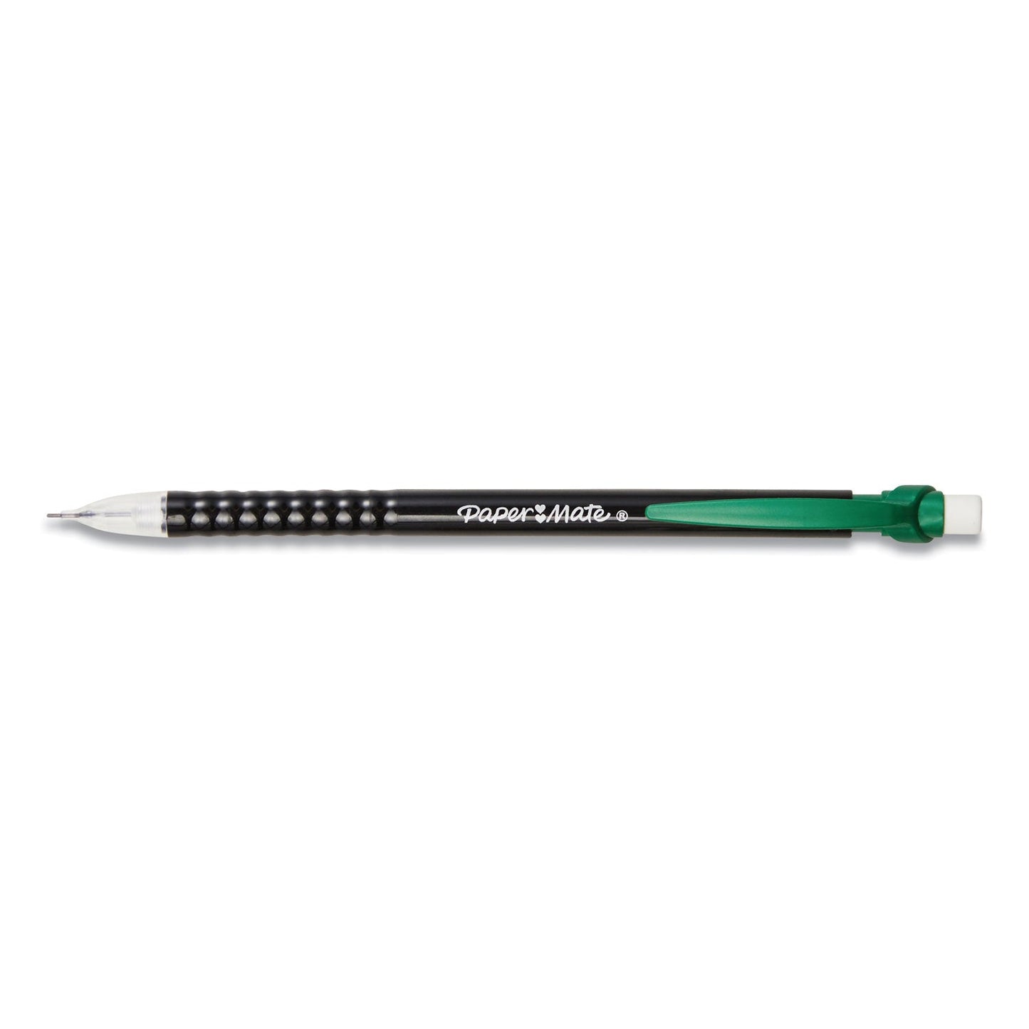 Paper Mate Write Bros Mechanical Pencil, 0.7 mm, HB (#2), Black Lead, Black Barrel with Assorted Clip Colors, 24/Pack