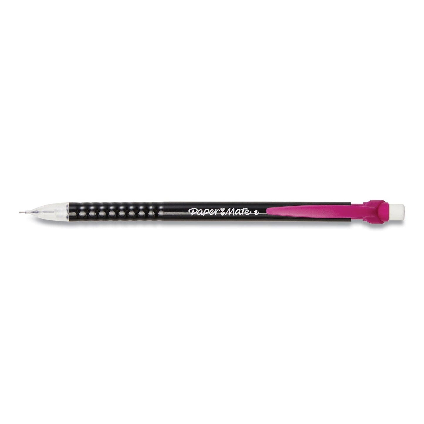 Paper Mate Write Bros Mechanical Pencil, 0.7 mm, HB (#2), Black Lead, Black Barrel with Assorted Clip Colors, 24/Pack