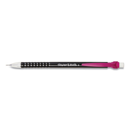 Paper Mate Write Bros Mechanical Pencil, 0.7 mm, HB (#2), Black Lead, Black Barrel with Assorted Clip Colors, 24/Pack