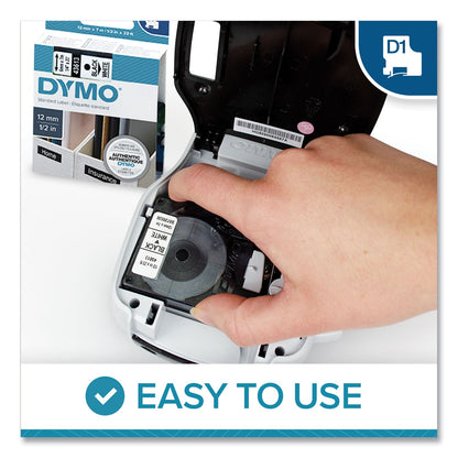 DYMO D1 Durable Labels, 0.5" x 23 ft, White, 4/Pack