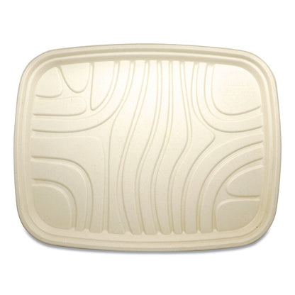 World Centric Fiber Trays, PLA Lined, PFAS Free, 1-Compartment, 18 x 14 x 1, Natural, Paper, 100/Carton