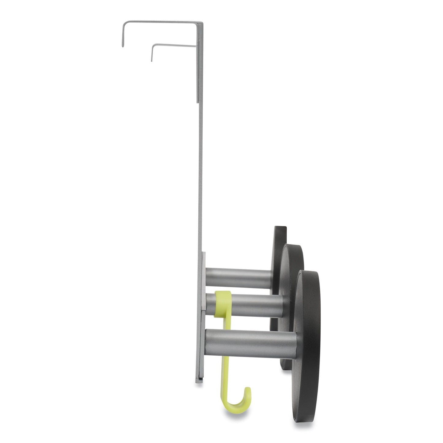 Alba Over the Door Coat Hook, Metal and Plastic, 3 Pegs, Black