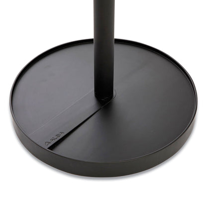 Alba Stan3 Steel Coat Rack, Stand Alone Rack, Eight Knobs, 15w x 15d x 69.3h, Black