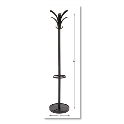 Alba Brio Coat Stand, 13.75w x 13.75d x 66.25h, Black