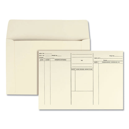 Quality Park Attorney's Envelope/Transport Case File, Cheese Blade Flap, Fold-Over Closure, 10 x 14.75, Cameo Buff, 100/Box