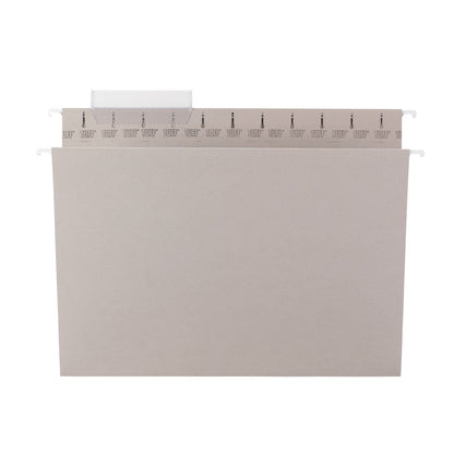Smead TUFF Hanging Folders with Easy Slide Tab, Letter Size, 1/3-Cut Tabs, Steel Gray, 18/Box