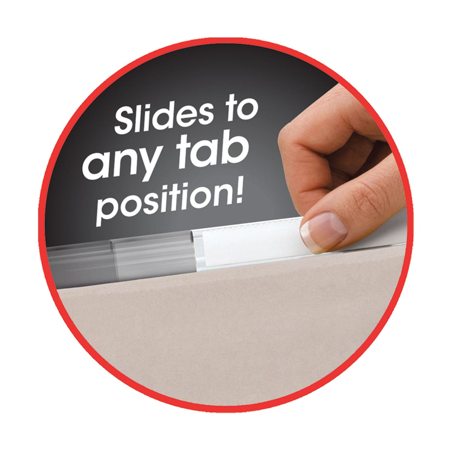 Smead TUFF Hanging Folders with Easy Slide Tab, Letter Size, 1/3-Cut Tabs, Steel Gray, 18/Box