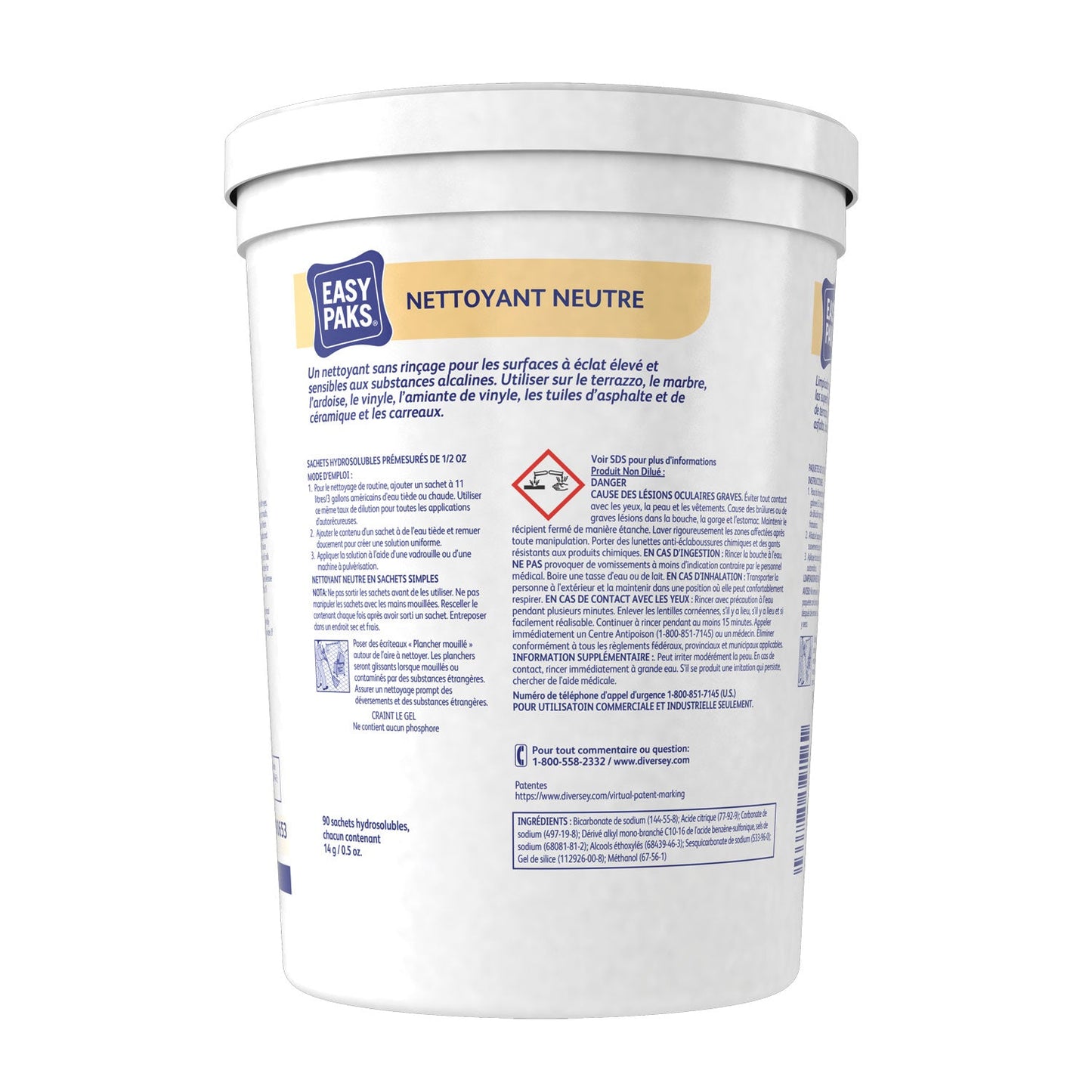 Easy Paks Neutral Cleaner, 0.5 oz Packet, 90/Tub