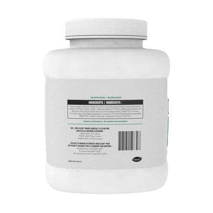 Diversey Beer Clean Glass Cleaner, Unscented, Powder, 4 lb. Container