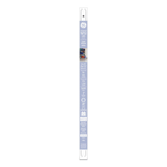 GE 24" T8/T12, 20 W, T8 Tube, Cool White, 6/Carton