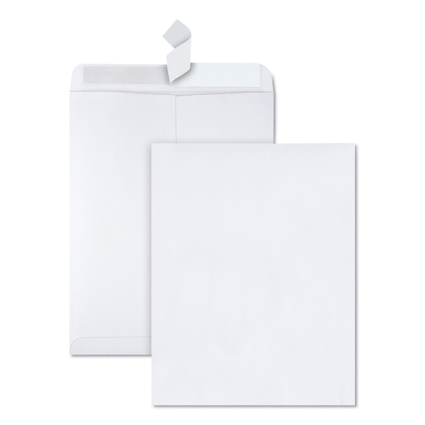 Quality Park Redi-Strip Catalog Envelope, #13 1/2, Cheese Blade Flap, Redi-Strip Adhesive Closure, 10 x 13, White, 100/Box